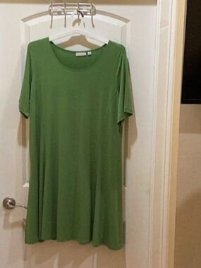 Susan Graver Green Dress 2x